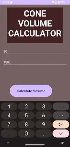 Cone Volume Calculator - Screenshot 2