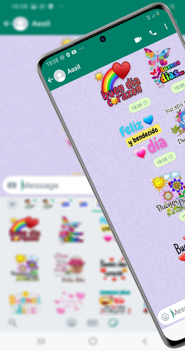 Stickers Buenas Dias animadas