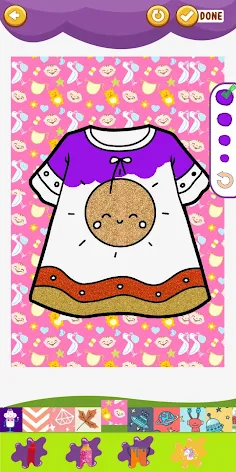 Dress Fashion Coloring Glitter - Screenshot 2