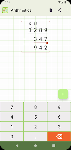 Mathlab Arithmetics Screen 2