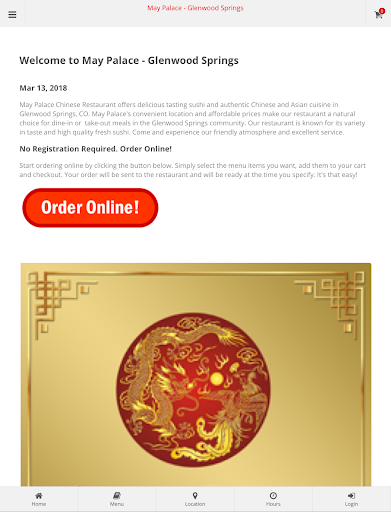 May Palace Glenwood Springs Online Ordering