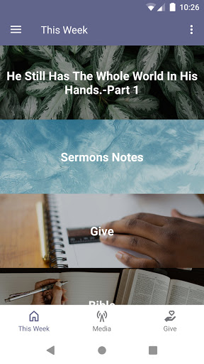 Android application Clayton Baptist screenshort
