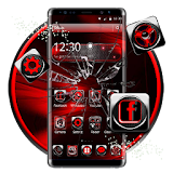 3d black red theme icon