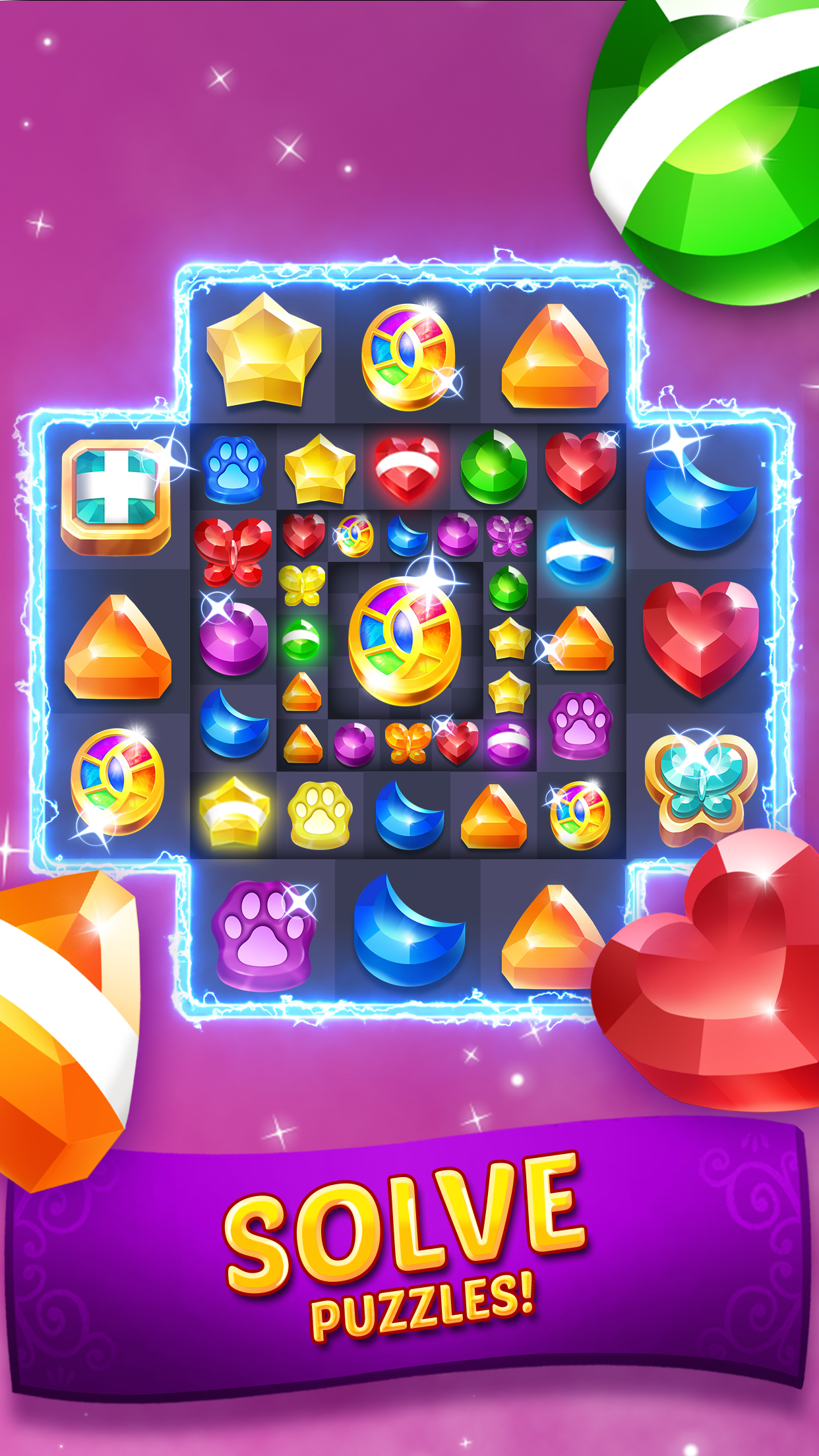Android application Genies & Gems - Match 3 Game screenshort