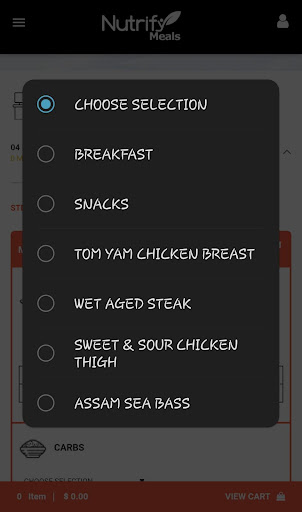 Android application Nutrify Meals screenshort