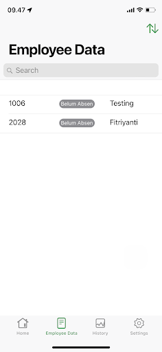 GGP Mobile Attendance Screen 2
