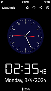 최대 시계 - 대형 디지털 시계, 플립 시계