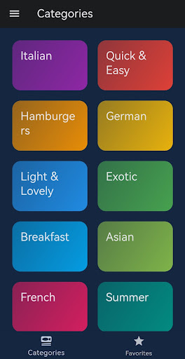 Android application food screenshort