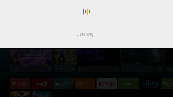 Google app for Android TV Screenshot