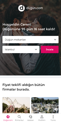 Android application Düğün.com – Düğün Planlama screenshort