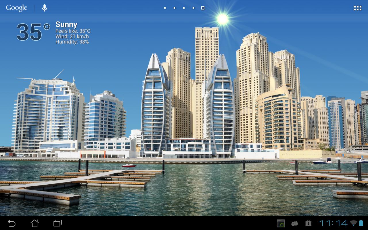 Android application True Weather, Cities screenshort