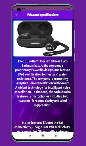 JBL Reflect Flow Pro guide Screen 3