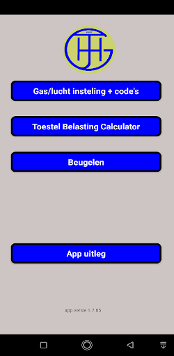 Android application Toestel Instellingen screenshort