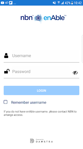 Android application enAble™ worker screenshort