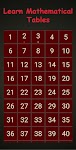 screenshot of Learn Multiplication tables