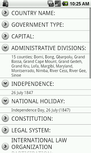 Android application Liberia Facts screenshort