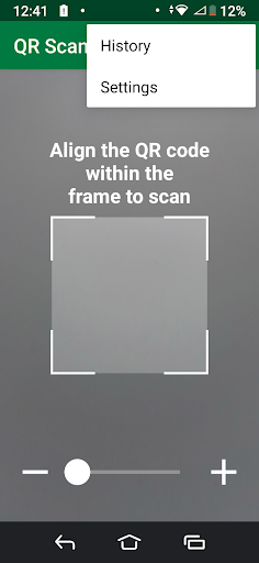 Doro QR & Barcode scan Screen 3