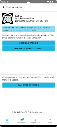 ZeeDee Ankauf Screen 2