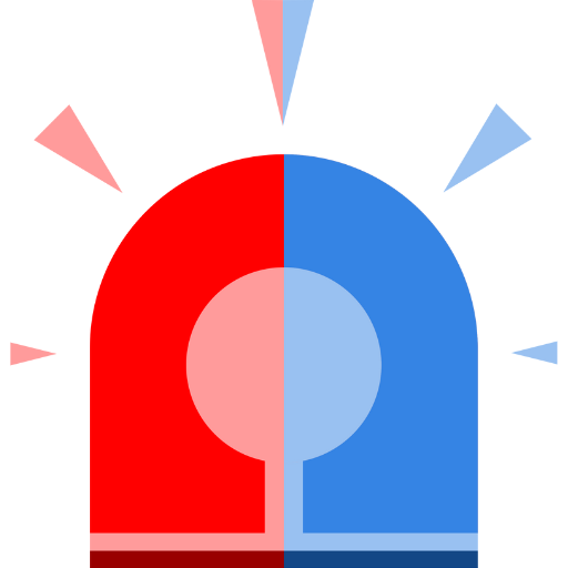 Police flash light & siren logo