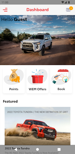 Android application WEMToyota screenshort