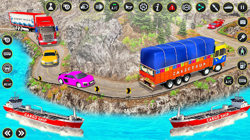 Indian cargo Truck Game :3d Screen 2