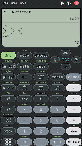 Calculatrice scientifique 36, calc 36 plus