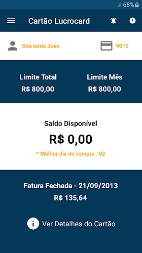 Cartão Lucrocard Screen 3