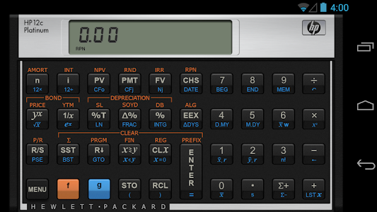 HP 12C Platinum Calculator Unknown