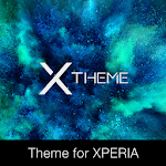 Cover Image of Télécharger xBlack - Thème bleu sarcelle pour Xperia  APK