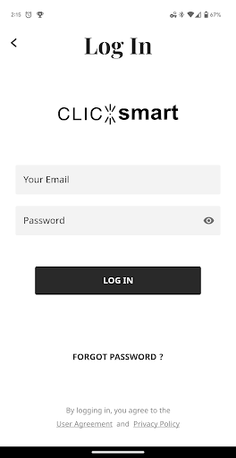 Android application ClicSmart screenshort