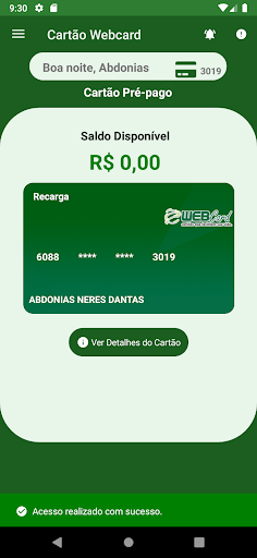 Webcard Clientes Screen 2