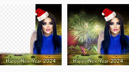 New year photo frame 2024