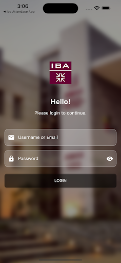 Android application IBA KARACHI STUDENT APP screenshort
