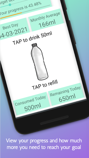 Water Tracker : Record and vie Screen 2