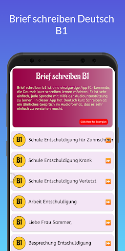 Android application Brief schreiben Deutsch B1 screenshort