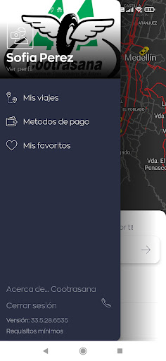 Cootrasana Taxi Screen 2
