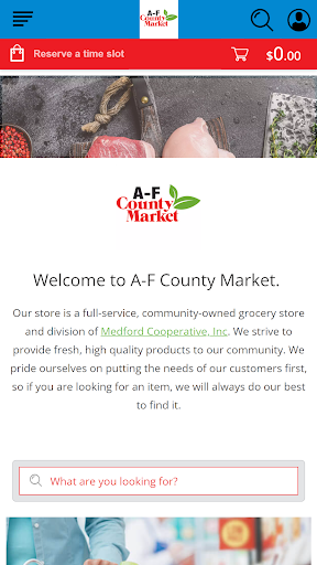 Android application A-F County Market screenshort