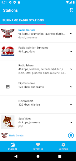 Android application Suriname Radio Stations screenshort
