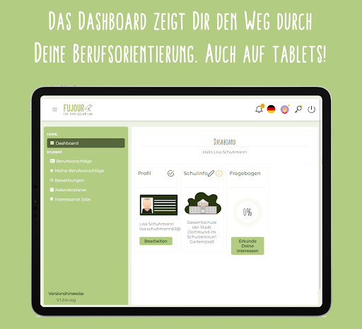 FUJOUR - Berufswahl, Praktikum Screen 3