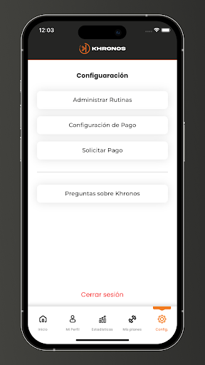 Khronos Coach App Screen 3