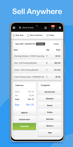 Android application eQuate POS screenshort