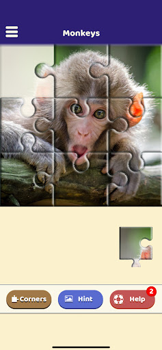 Android application Monkey Love Puzzle screenshort