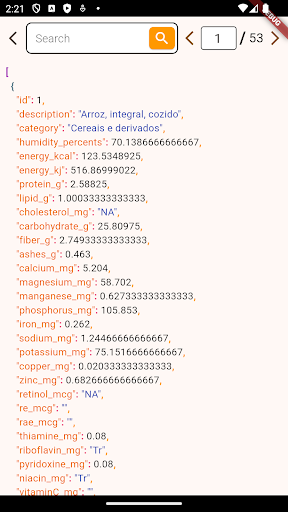 Visualização do aplicativo