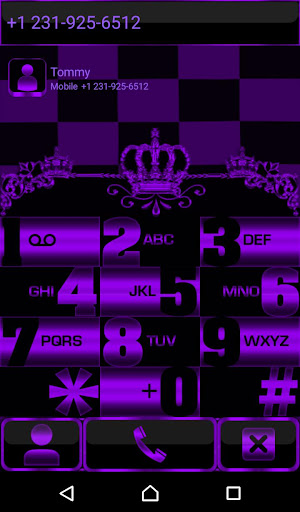 Android application Purple Chess Crown Dialer them screenshort