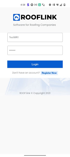 Android application RoofLink screenshort