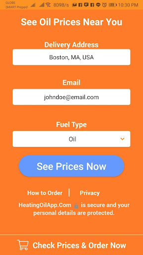 Heating Oil Screen 2