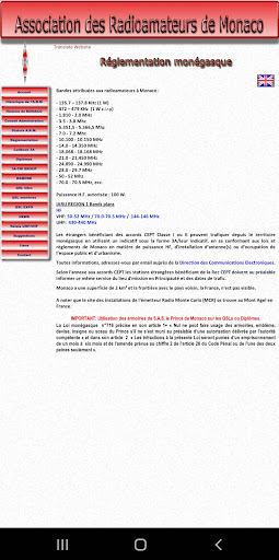 Radioamateurs Monaco - ARM Screen 3