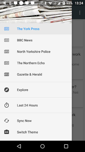 Android application York local news screenshort