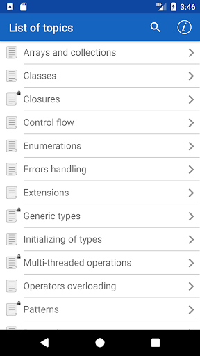 Android application Swift Recipes screenshort