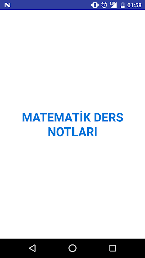 Android application Matematik Ders Notları screenshort
